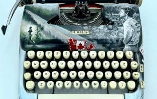 The Terry Fox custom hand painted tribute typewriter