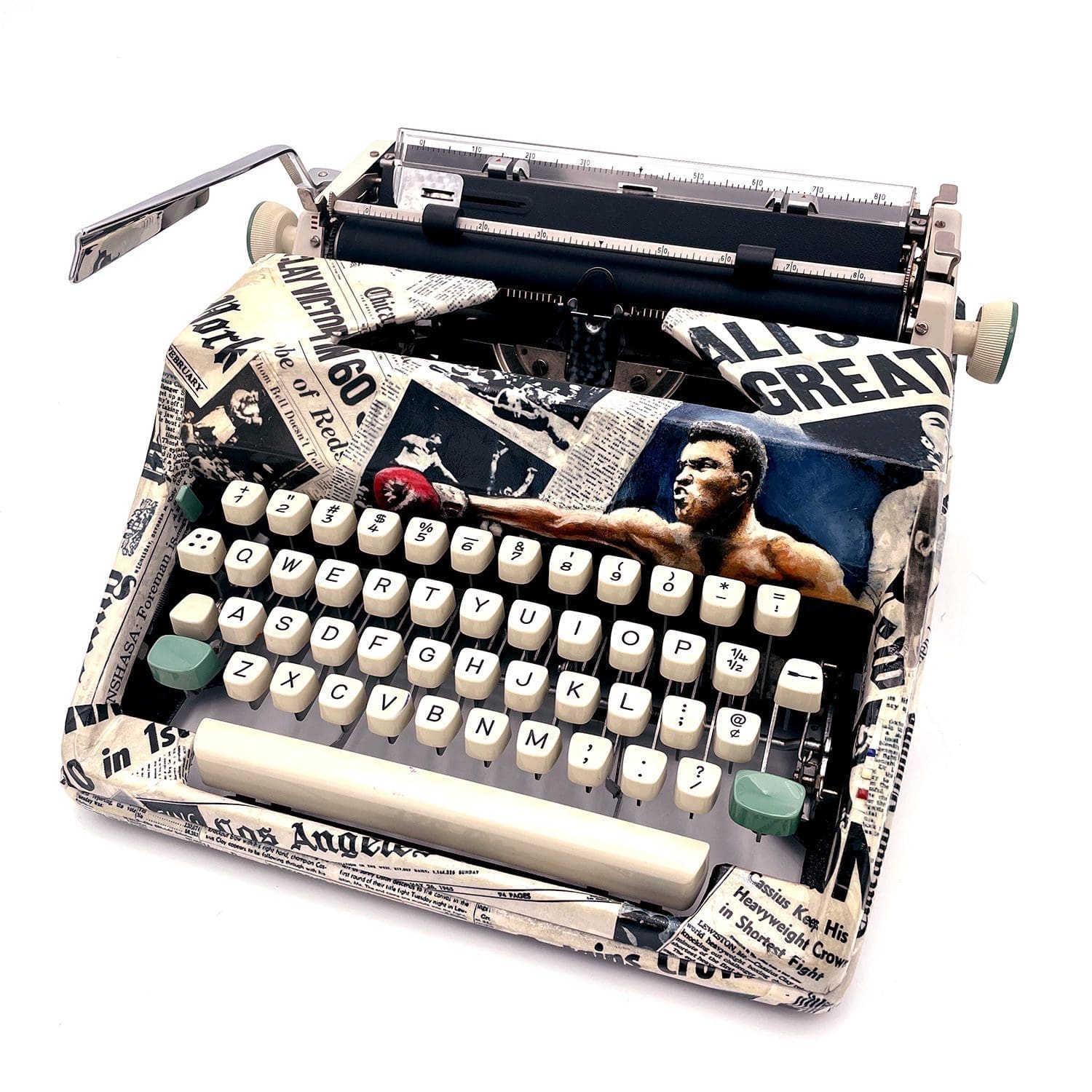 Muhammad Ali Custom Painted Typewriter