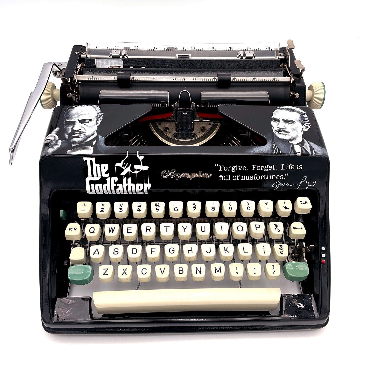 The Godfather Custom Painted Typewriter